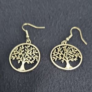 Elegant Silver Tree of Life Earrings